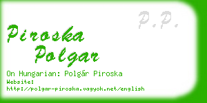 piroska polgar business card