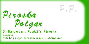 piroska polgar business card